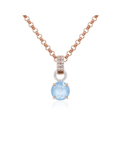 Sparkling Milky Necklace set Rose gold-plated Sky Ignite