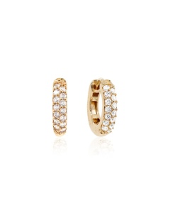 Classic Sparkling Base Earrings Yellow gold-plated