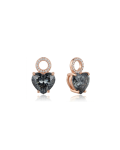 Forever Heart Charms Rosé Gold-Plated Silver Night