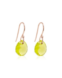 Pear Drop Earrings Rose Gold-plated Citrus Green