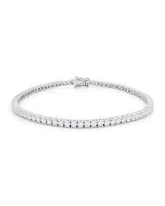 Tennis Bracelet Rhodium Plated 2mm
