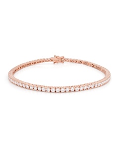 Tennis Bracelet Rose Gold-plated 2mm