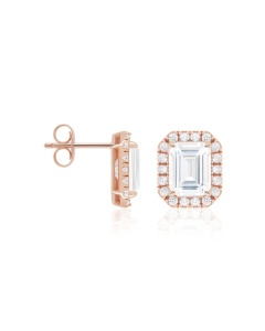 Luxe Radiance stud earrings rosé