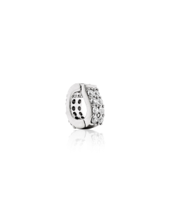 Sparkling Charm Connector Rhodium plated