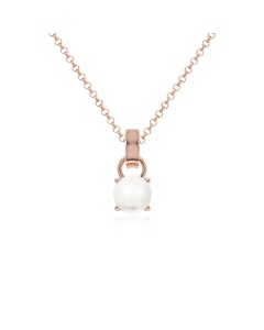 Freshwater Pearl Necklace set Rose gold-plated