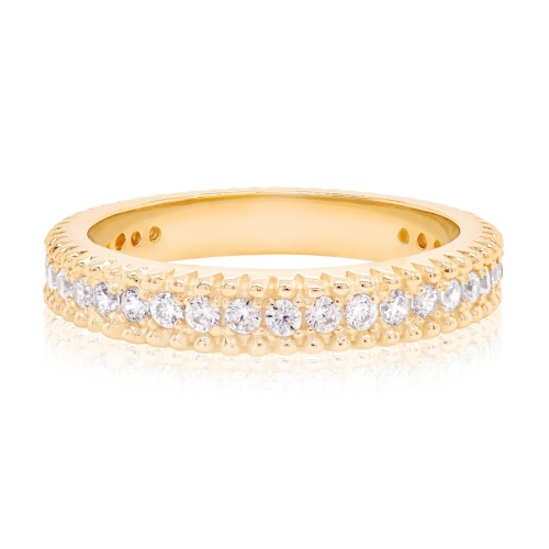 Elongated Ring Yellow Gold-plated