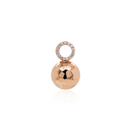Crystal Ball Charm Rose Gold-plated