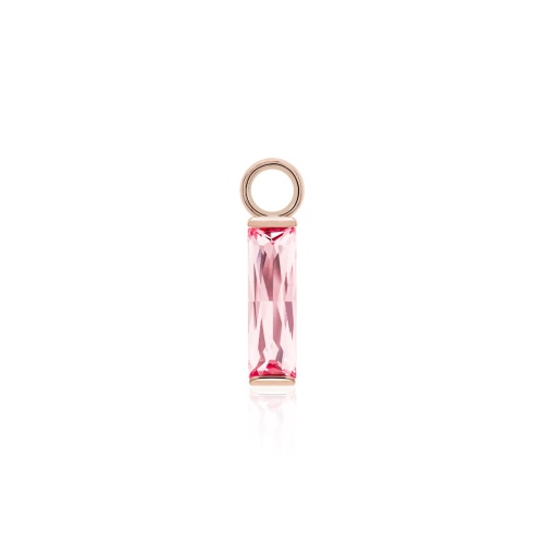 Princess Baguette Charm Rose Gold-plated