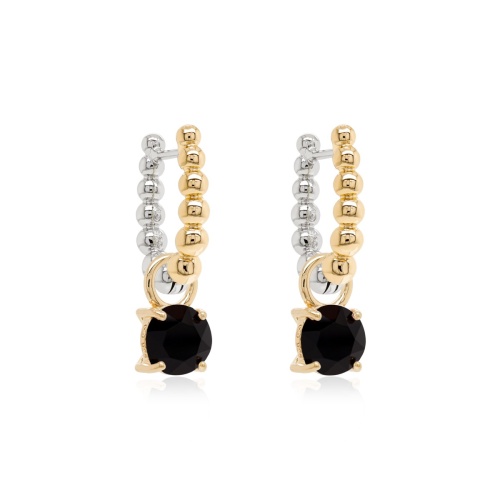 Mini Charms Bubbly Earring Set Yellow gold-plated Jet