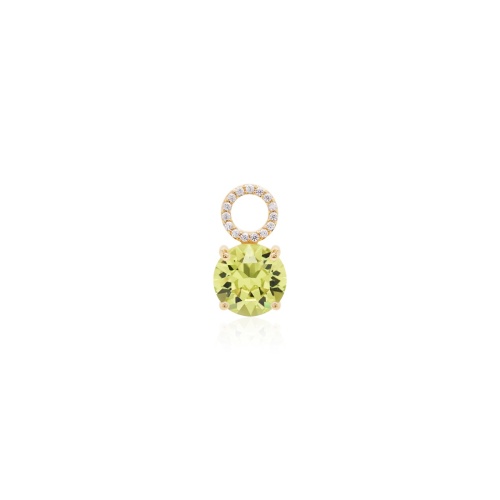 Single Charm Citrus Green Yellow gold-plated