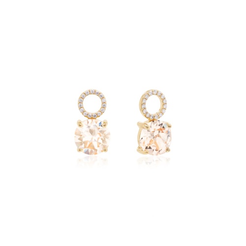 Earring charms Light Silk Yellow gold-plated