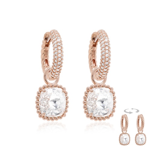 Bubby charms&Knotty Two-sided earring set Crystal