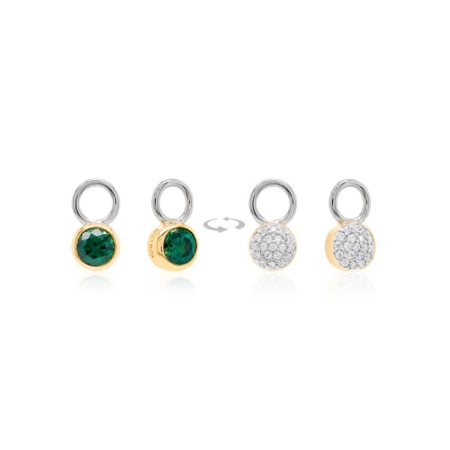 Tiny Charms Green Yellow gold-plated
