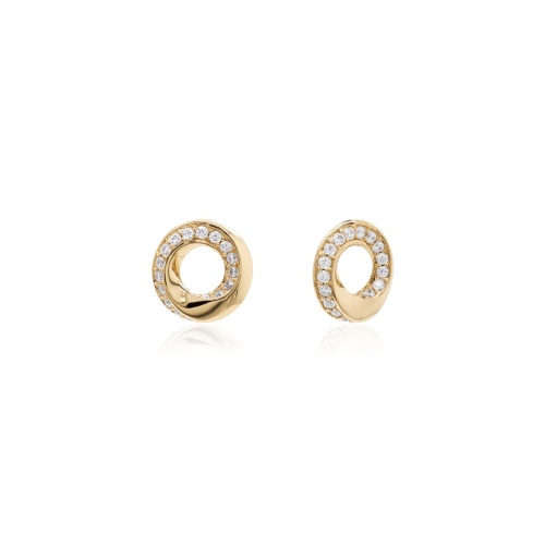 Trinity earring Charms Yellow Gold-plated