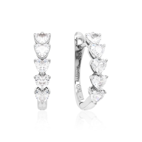Sparkling Love Earrings Rhodium plated