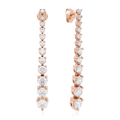 Frozen Drop Stud Earrings Rose gold-plated