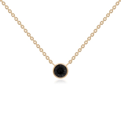 Single Crystal Necklace Yellow Gold-plated Graphite