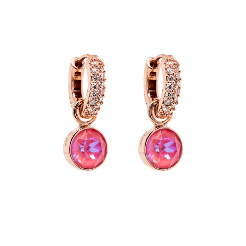 Lotus Pink charm earrings