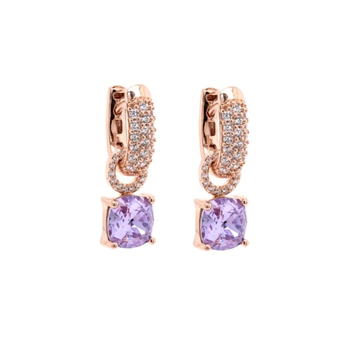 Fancy Stone charm earrings Violet