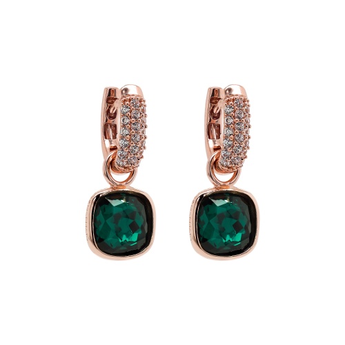 Fantasy Charm earrings Emerald 10mm