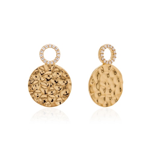 Sparkling Coin Charms Yellow gold-plated 12mm
