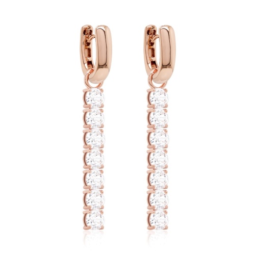 Tennis Charm Earrings Gold-plated