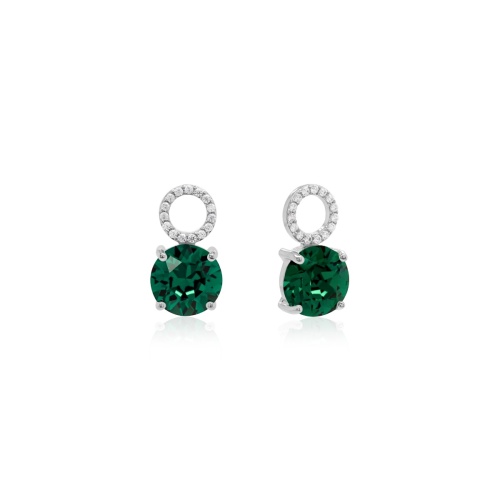 Earring charms Emerald
