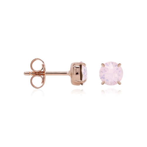 Silver stud earrings Rose gold-plated 