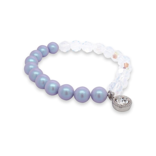 Crystal-Pearl bracelet Blue