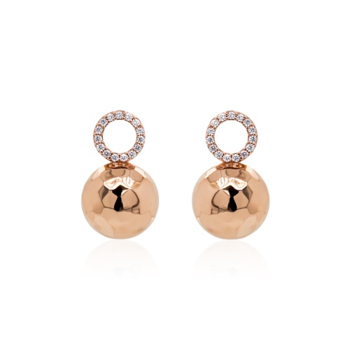Earring charms Crystal Ball goldplated