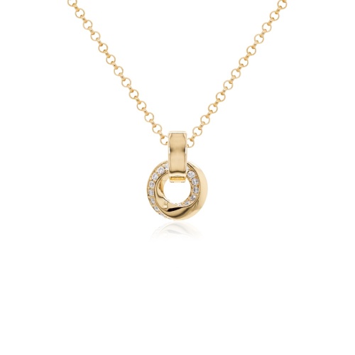 Trinity Necklace set Yellow gold-plated