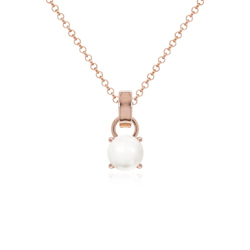 Freshwater Pearl Necklace set Rose gold-plated