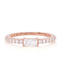 Princess Baguette Ring Rose Gold-plated