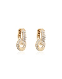 Sparkling Trinity earring set Yellow Gold-plated