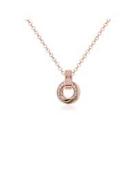 Trinity Necklace set Rose gold-plated