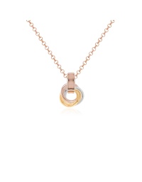 Trinity Trio Necklace set Rose-gold plated