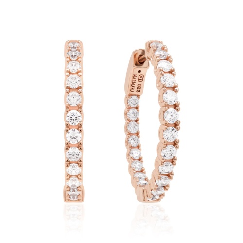 Tennis Earrings Rose gold-plated