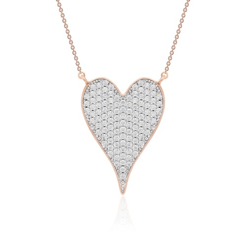Heart of Infinity necklace rose gold plated