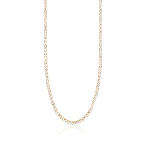 Petite Tennis Necklace Yellow gold-plated