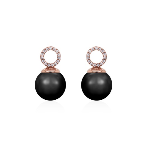 Sparkling Pearl charms Black 10mm