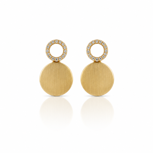 Brushed Coin charms Yellow Gold-plated