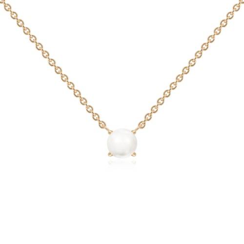 Freshwater Pearl necklace Yellow gold plated 6mm