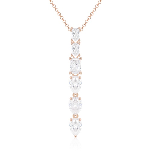 Princess Drop Necklace Rose gold plated