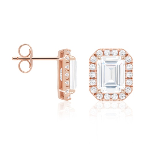 Luxe Radiance stud earrings rosé