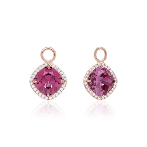 Fancy Stone Charms Rose gold-plated Amethyst Ignite