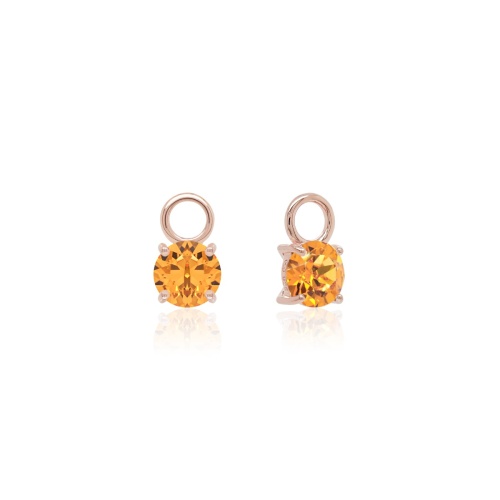 Mini Charms Rose Gold-plated Dark Orange