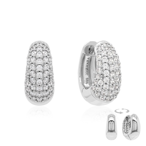 Chunky Pear Huggie earrings