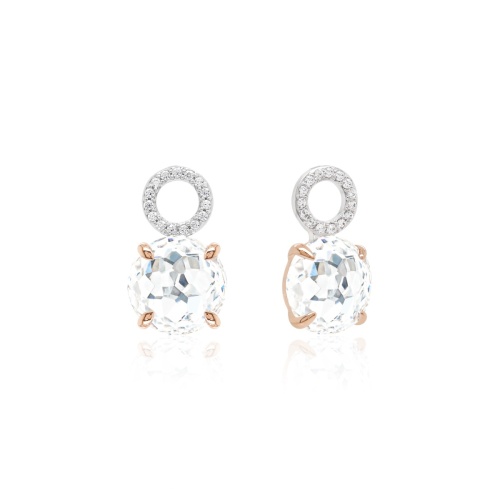 Sparkling Electric Charms Crystal Rose gold-plated prongs