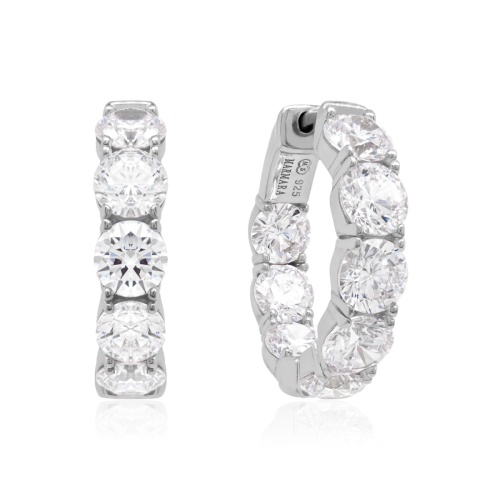 Bold Luxury Hoops Rhodium plated