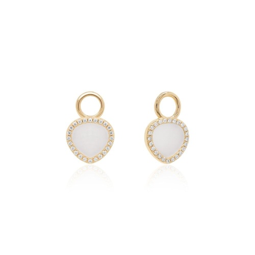 MOP Pear Charms Yellow gold plated